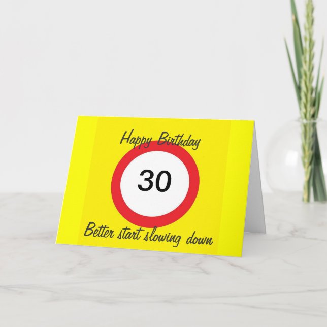 30 Tarjeta de límite de velocidad de señalización  (Anverso)