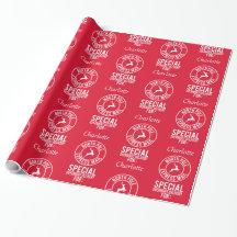 30"x15'' Nombre rojo del papel de envolvimiento de