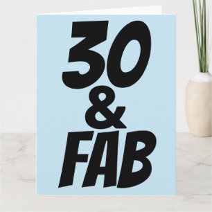 30 Y FABULOSA 30ª Tarjeta De Bienvenida
