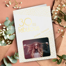 30 y fabuloso brillo dorado foto cumpleaños 30