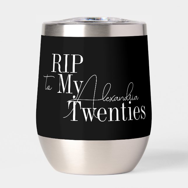 30th Birthday Party RIP 20s Black and White (Frente)