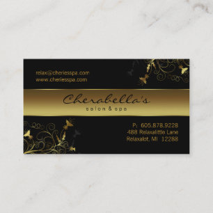 311 balneario - tarjeta de visita elegante del oro