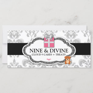 311 Caja de regalo divina de Damasco blanco gris y