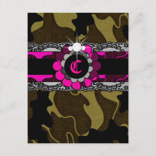 311 Camo Rosa Dulce Dieciséis Invitaciones