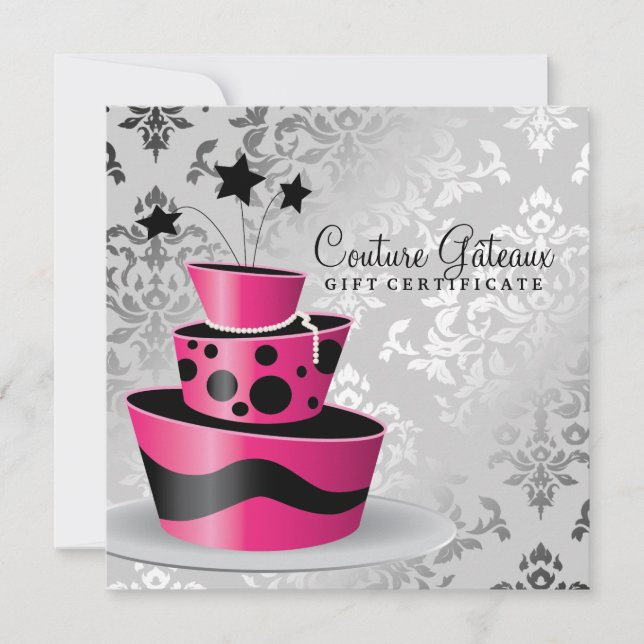 311 Certificado de regalo Couture Gâteaux Pink cal (Anverso)