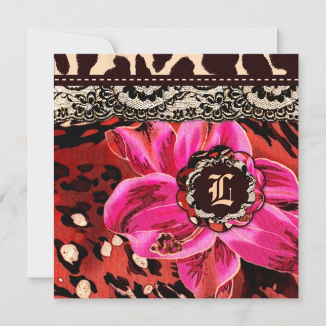 311 Certificado de regalo de leopardo rosa de liri (Anverso)