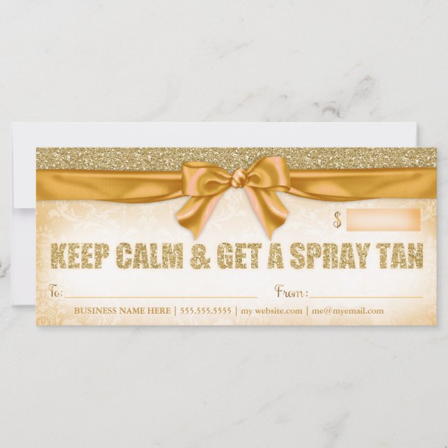 311 Certificado de regalo Spray Tan (Anverso)