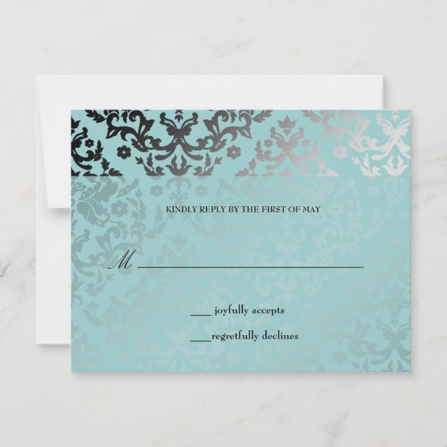 311 Dazzling Damask Artic RSVP card (Anverso)