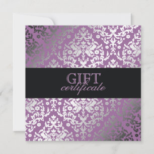 311 Dazzling Damask Purple Plush Certificado de re