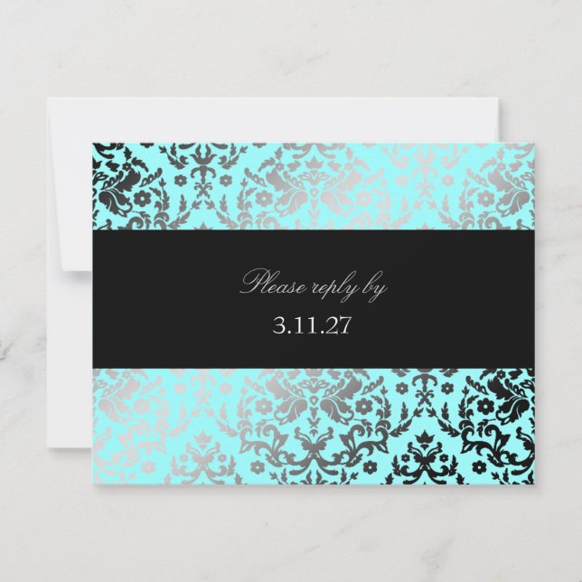 311-Dazzling Damask Turquoise RSVP (Anverso)