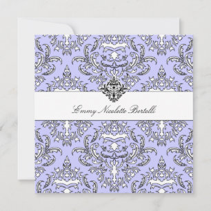 311-Emmy Perry Winkle Damask Invitación