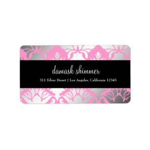 311 Etiqueta rosa del shimmer del damasco