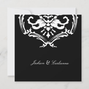 311 Exquisita invitación para damasco negro