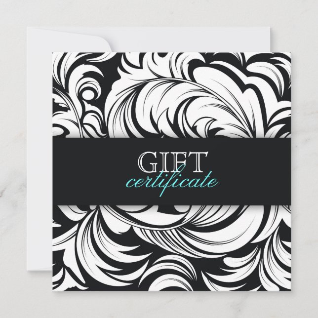 311 Exquisito certificado de regalo negro Topaz (Anverso)