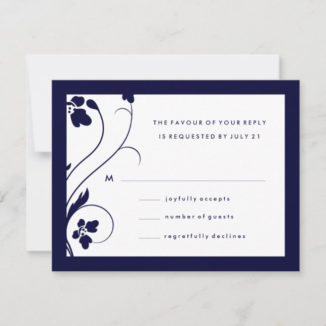 311-Floral High-Rise RSVP | Azul y blanco medianoc (Anverso)