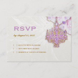 311 Glitzy Purple Chandelier Metálico RSVP