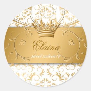 311-Golden diVine Pegatina White Delight