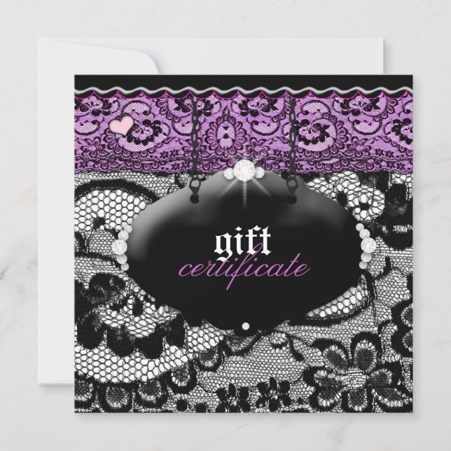 311-Lace De Luxe - Certificado De Regalo Violeta (Anverso)