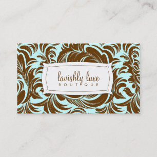 311-Lavishly Lainey Brown y tarjeta de visita azul