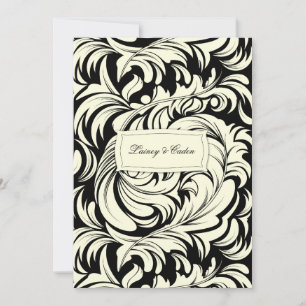 311-Lavishly Lainey Cream & Black #2 Invitación