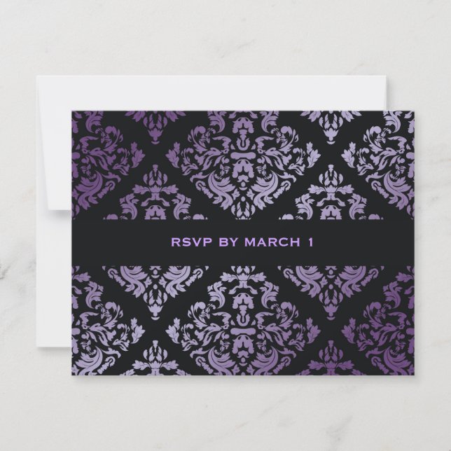311-Luxuriosamente Purple Damask RSVP (Anverso)
