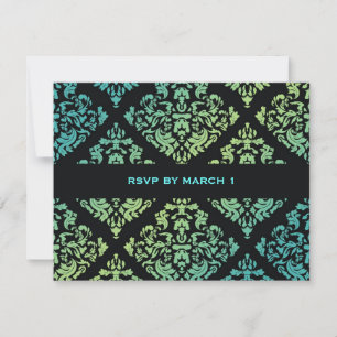 311-Luxuriosamente turquesa Lime Damask RSVP
