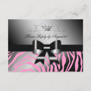 311 Noche Zebra Shimmer Black Bow Pink RSVP