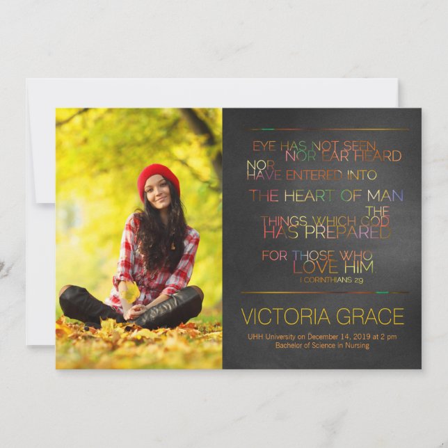 311 Ojo No Ha Visto Invitación De Graduación (Anverso)