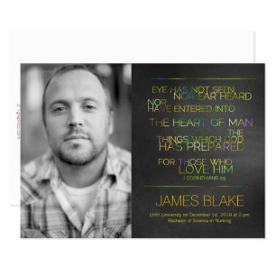 311 Ojo No Ha Visto Invitación Verde De Graduación