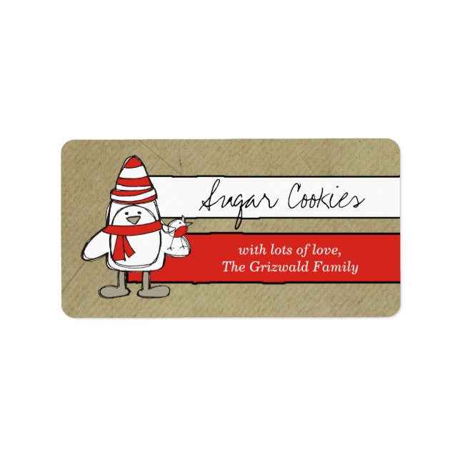 311-Penguin y etiqueta autoadhesiva del amigo (Frente)