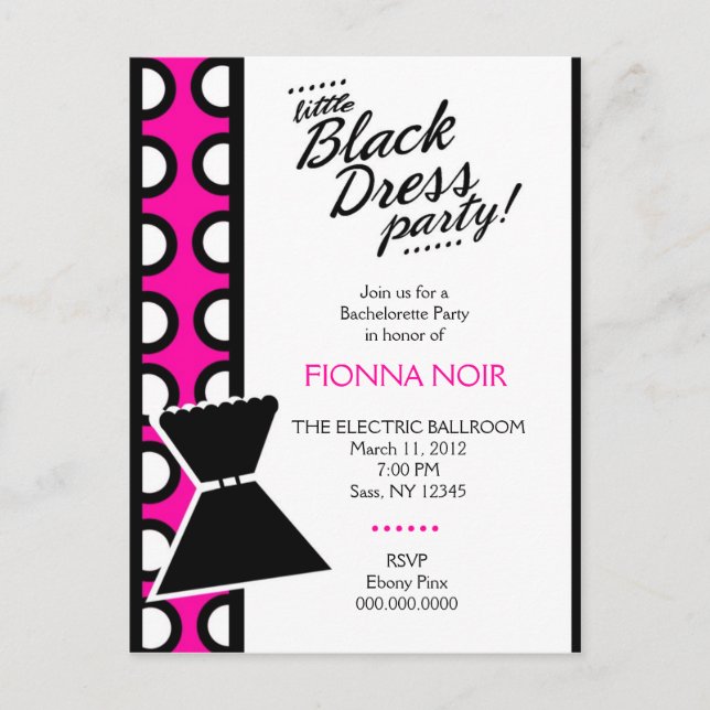 311 PEQUEÑA INVITACIÓN DE VESTIDO NEGRO (Anverso)