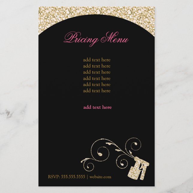 311 Spray Flyer Gold Faux Sparkle (Frente)