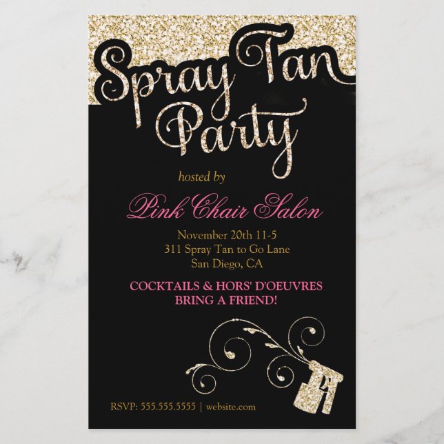 311 Spray Tan Fiesta Flyer Gold Faux Sparkle (Frente)