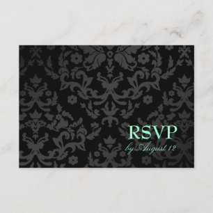 311 Tarjeta pequeña Dazzling Damask Turquoise RSVP