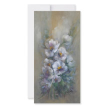 318 floral blanco 4 x 8" tarjeta