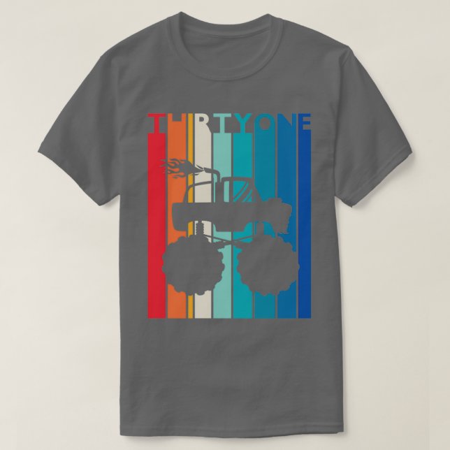 31.ª Camiseta de Camión Monstruo Regalo Cumpleaños (Diseño del anverso)