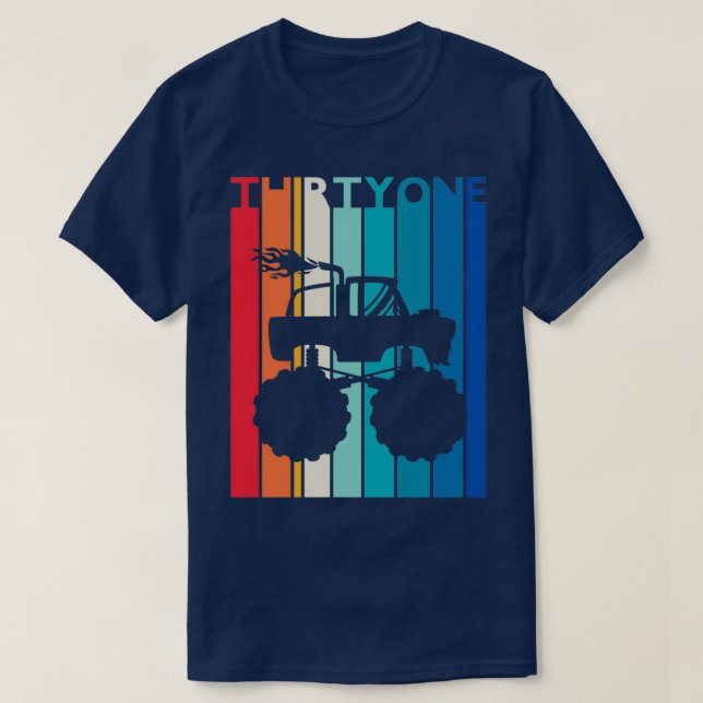 31.ª Camiseta de Camión Monstruo Regalo Cumpleaños (Diseño del anverso)