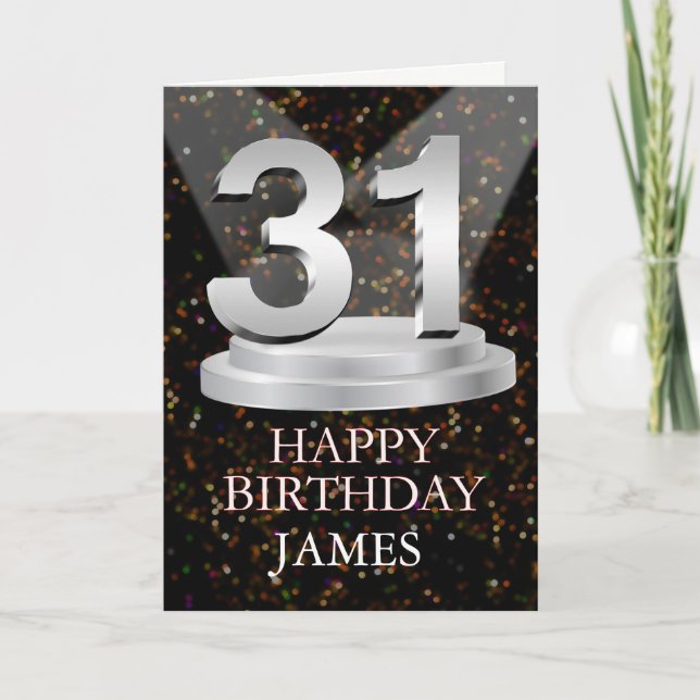 31.ª Tarjeta De Nombre Añadida Por Luces De Cumple (Anverso)