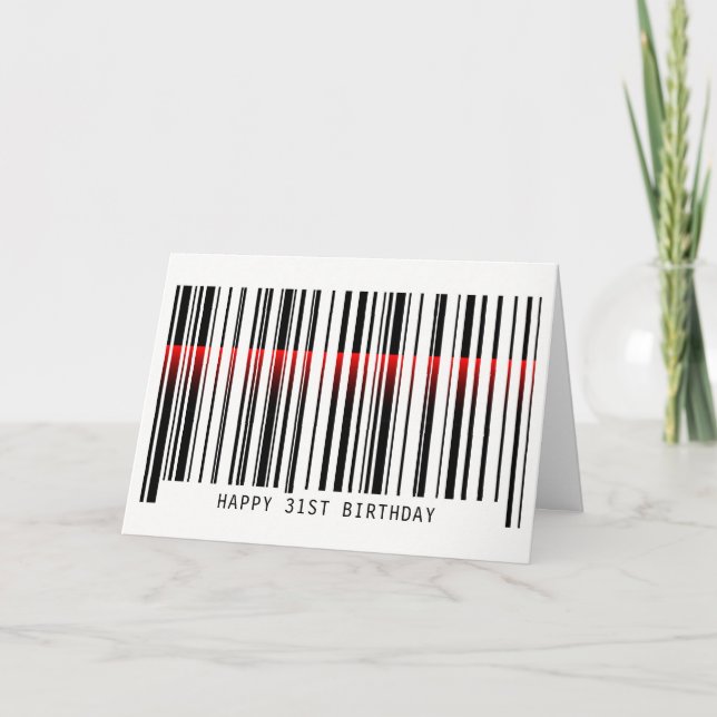 31.ᵉʳ código de barras con tarjeta láser (Anverso)
