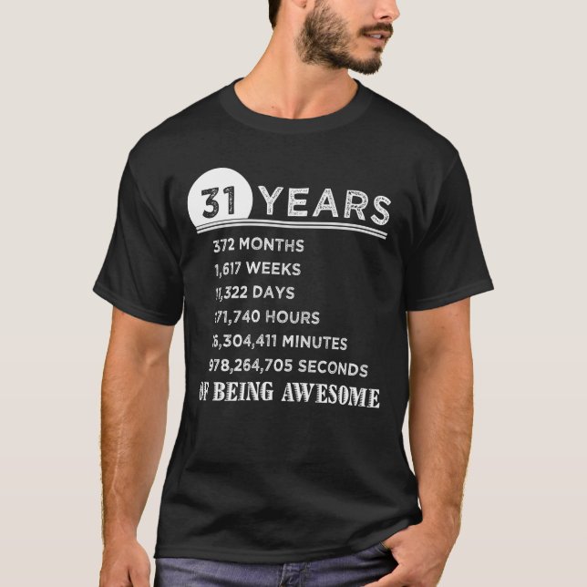 31ro Camisa del cumpleaños regalos del aniversario (Anverso)