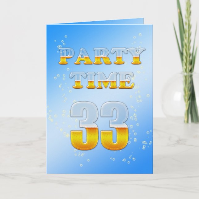 33.ª invitación para fiestas de cumpleaños con muc (Anverso)