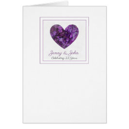 33 años boda personalizado corazón púrpura