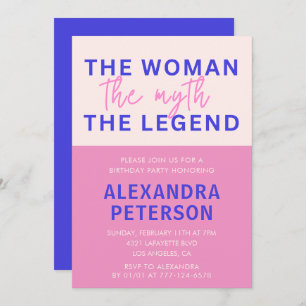 33 años invitación Divertida Mujer Mito Leyenda