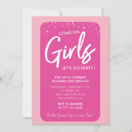 33 invitaciones de cumpleaños Elegante Chica Hot P