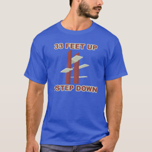"33 pies suben 1" camiseta descender del salto de