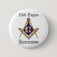 33ro Botón del Freemason del grado