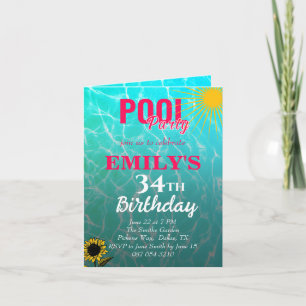 34.ª invitación para una fiesta de cumpleaños en l