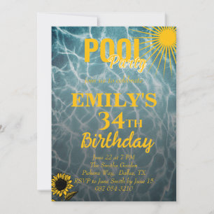 34.ª invitación para una fiesta de cumpleaños en l