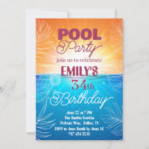 34.ª invitación para una fiesta de cumpleaños en l