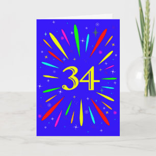 34.ª tarjeta de explosión de cumpleaños